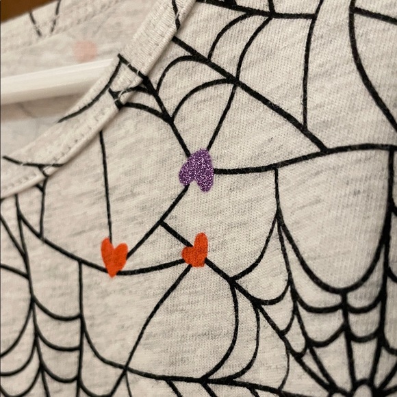 CARTERS UEC Girls Size 12 Gray and Black Spider Web Patterned Dress 🕷️ - Picture 6 of 11